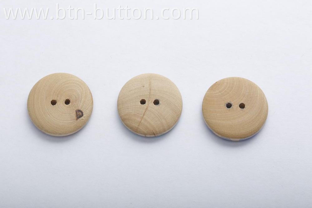 Buttons with Natural Wood Texture